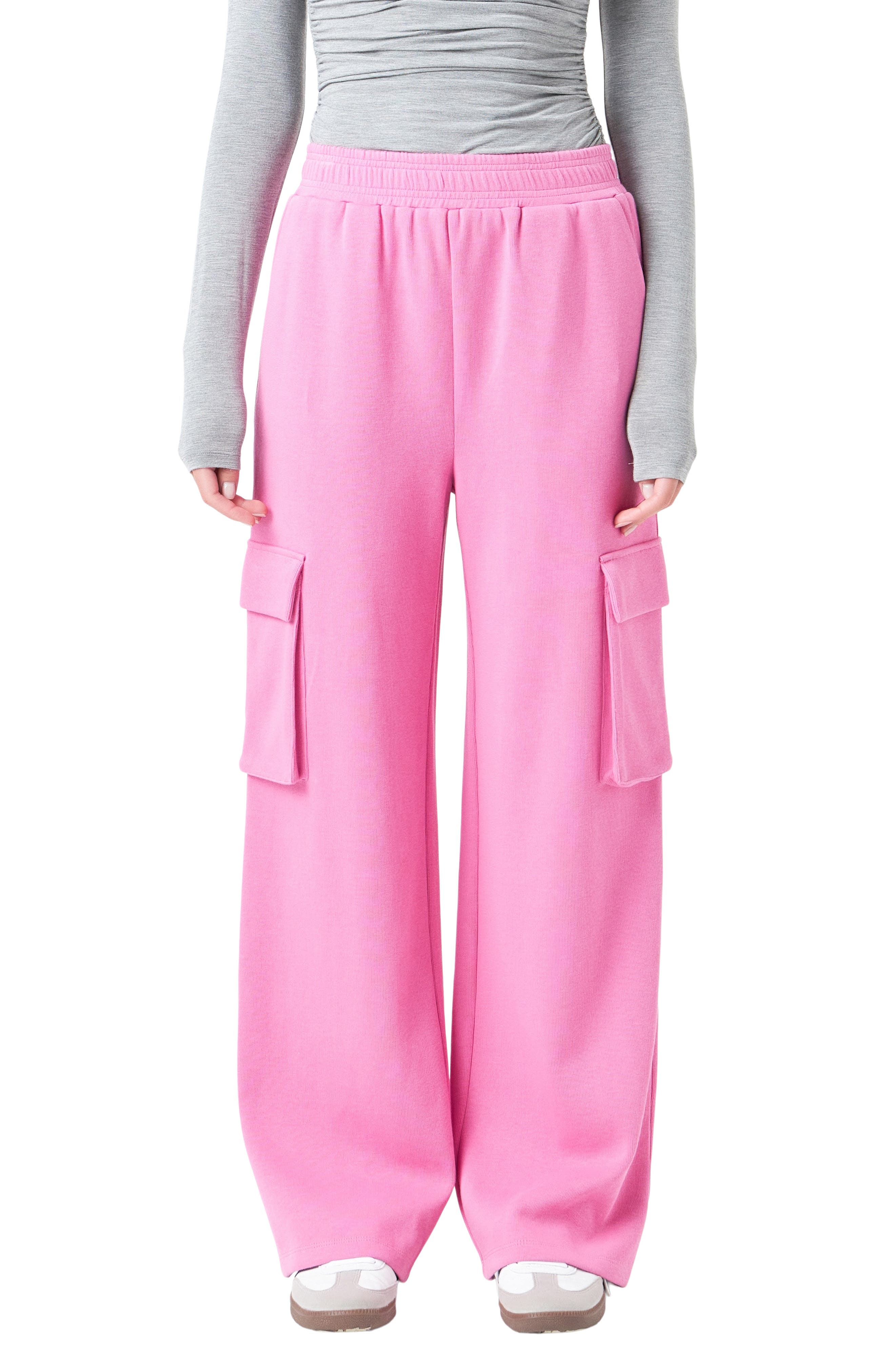 Stretch Cotton Knit Wide Leg Pants - image 5