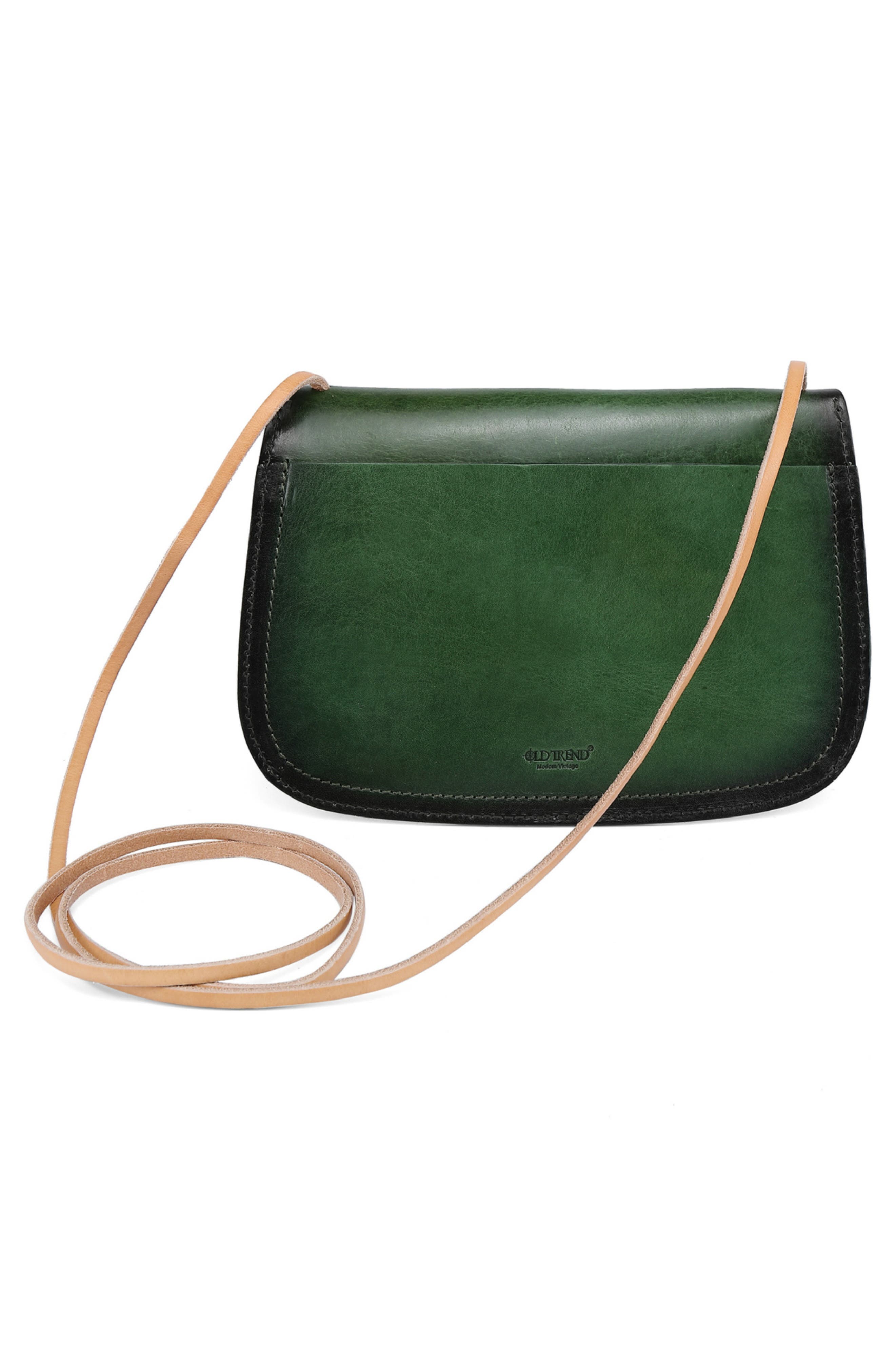 OLD TREND Ada Leather Crossbody Bag, Alternate, color, Green
