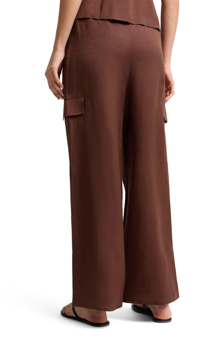 Onia Air Linen Cargo Pant, Alternate, color, Brown