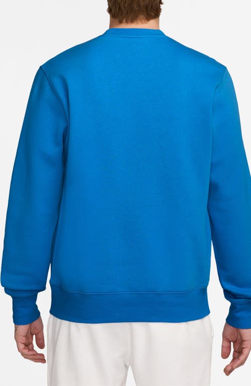 Nike Club Brushed Fleece Crewneck Sweatshirt In Blue