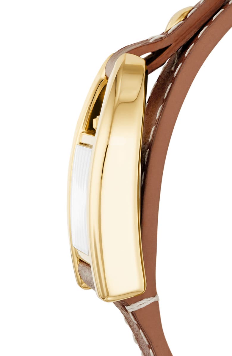 Fossil Harwell East West Leather Strap Watch, 28mm, Alternate, color,