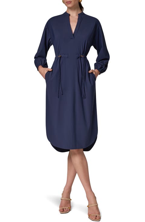 Split Neck Shirtdress