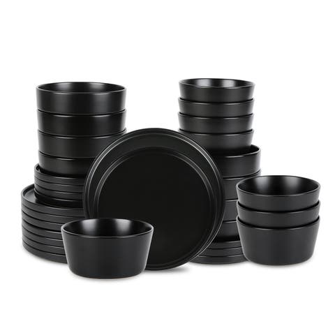 Celina Stoneware 32-Piece Dinnerware Set with Pasta Bowls