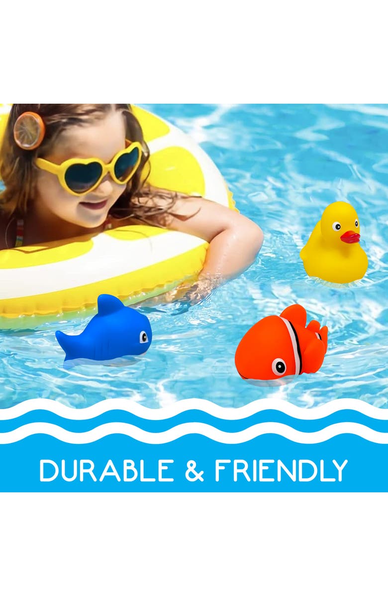 RIPPLE Led Lightup Pool Toy Duck, Shark and Clownfish, Alternate, color, Multicolored