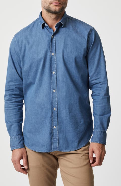 Denim Button-Up Shirt