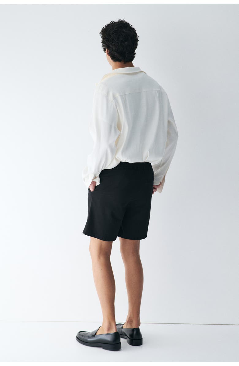 H&M Four-way Stretch Regular Fit Shorts, Alternate, color, Black