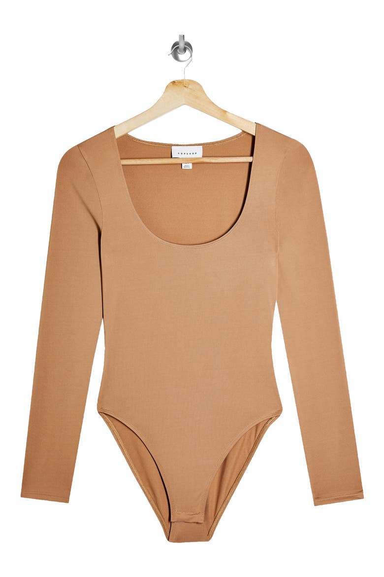 Slinky Long Sleeve Bodysuit, Alternate, color, MINK