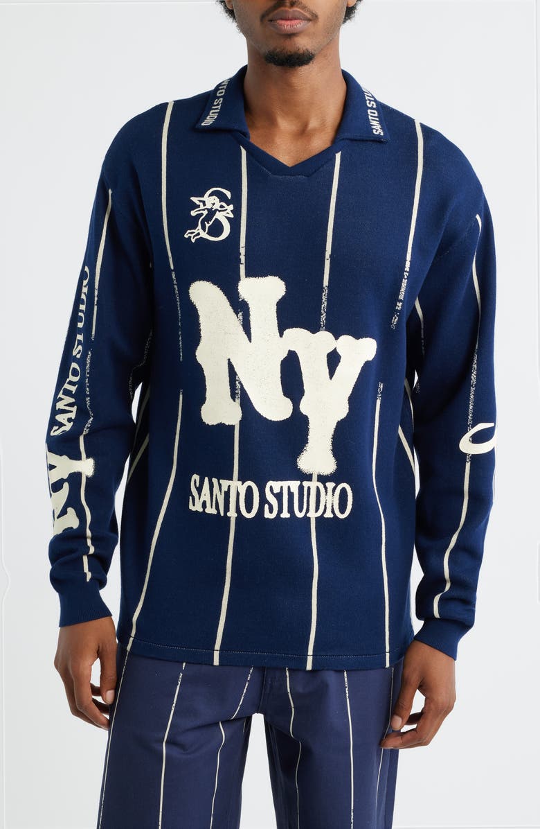 SANTO STUDIO x Cody Bellinger NY Knit Jersey, Main, color, Navy