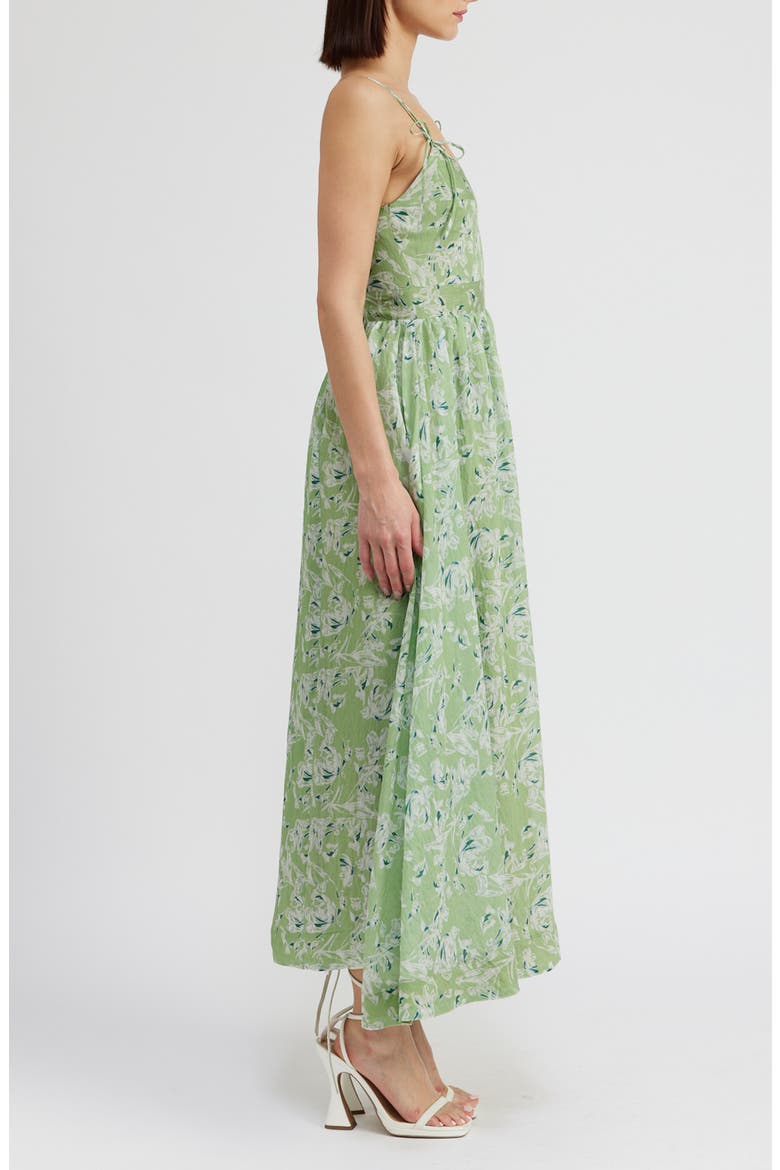 Laguna Floral Maxi Sundress, Alternate, color, LIGHT GREEN TEAL