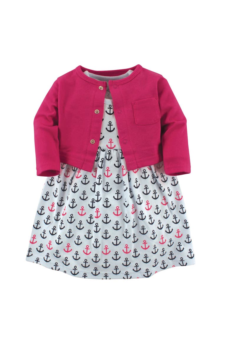 Dress and Cardigan, Main, color, Anchors