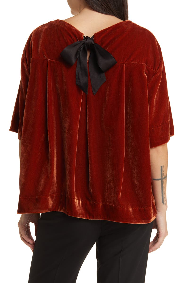 Masai Copenhagen Bibiana Velvet Top, Alternate, color, 