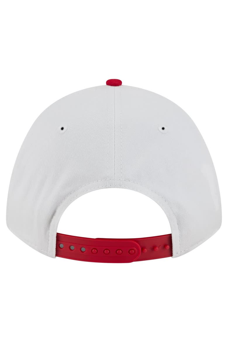 Men's New Era White/Red Louisville Cardinals Arch Two-Tone Rope 9FORTY A-Frame M-Crown Adjustable Hat, Alternate, color, White