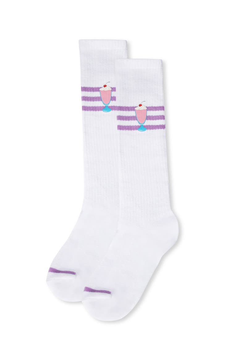 Summer Sweets Varsity Knee High Sock, Alternate, color, Lavender