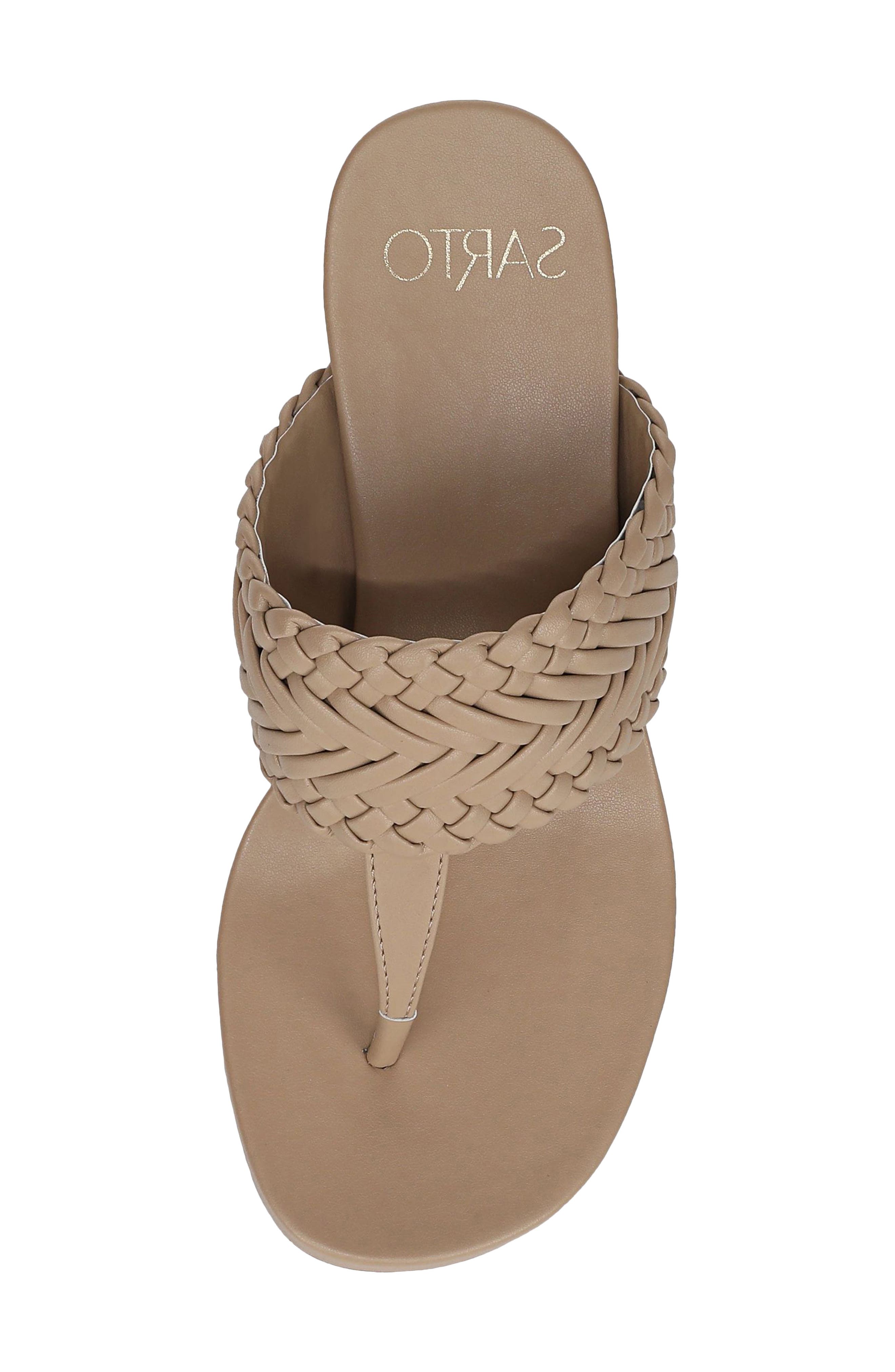 Talea Genuine Calf Hair Wedge Sandal, Alternate, color, MOCHA