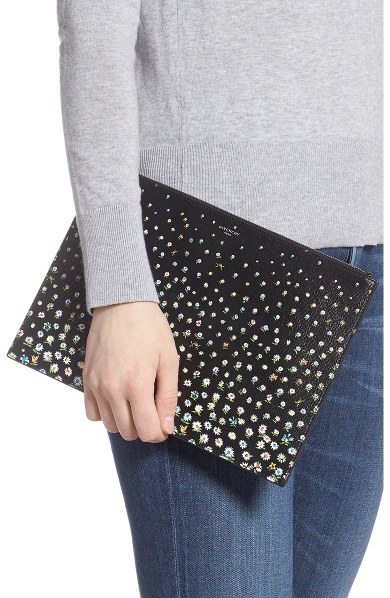 Givenchy Medium Iconic Print Coated Canvas Pouch, Alternate, color,