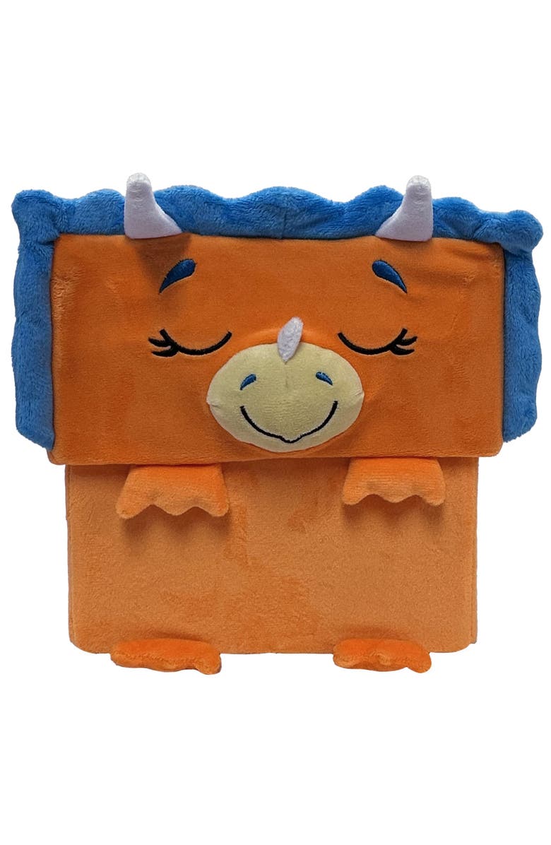 Happy Nappers Adorable Storables Dino Triceratops Brown/Blue 8 Inch, Alternate, color, Multicolored