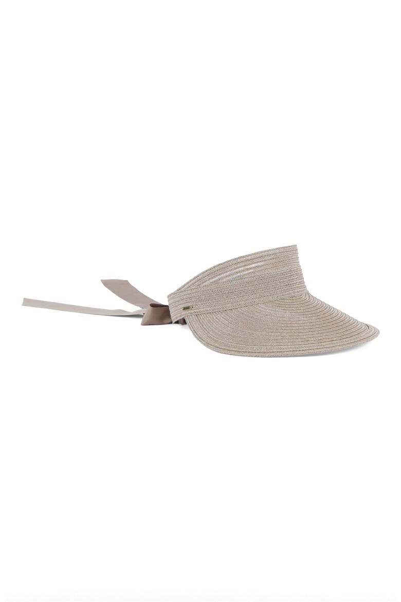 Ricky Packable Straw Visor, Main, color, KHAKI
