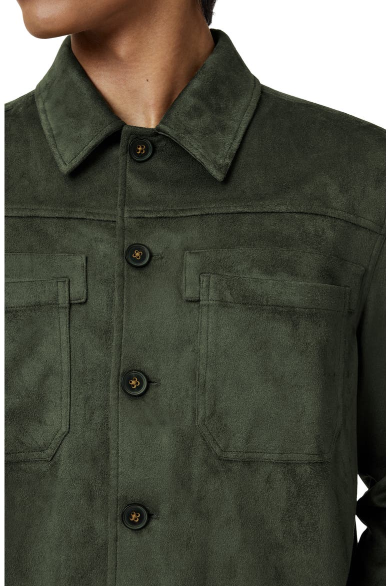 Mota Regular Fit Faux Suede Shirt Jacket, Alternate, color, MOSS