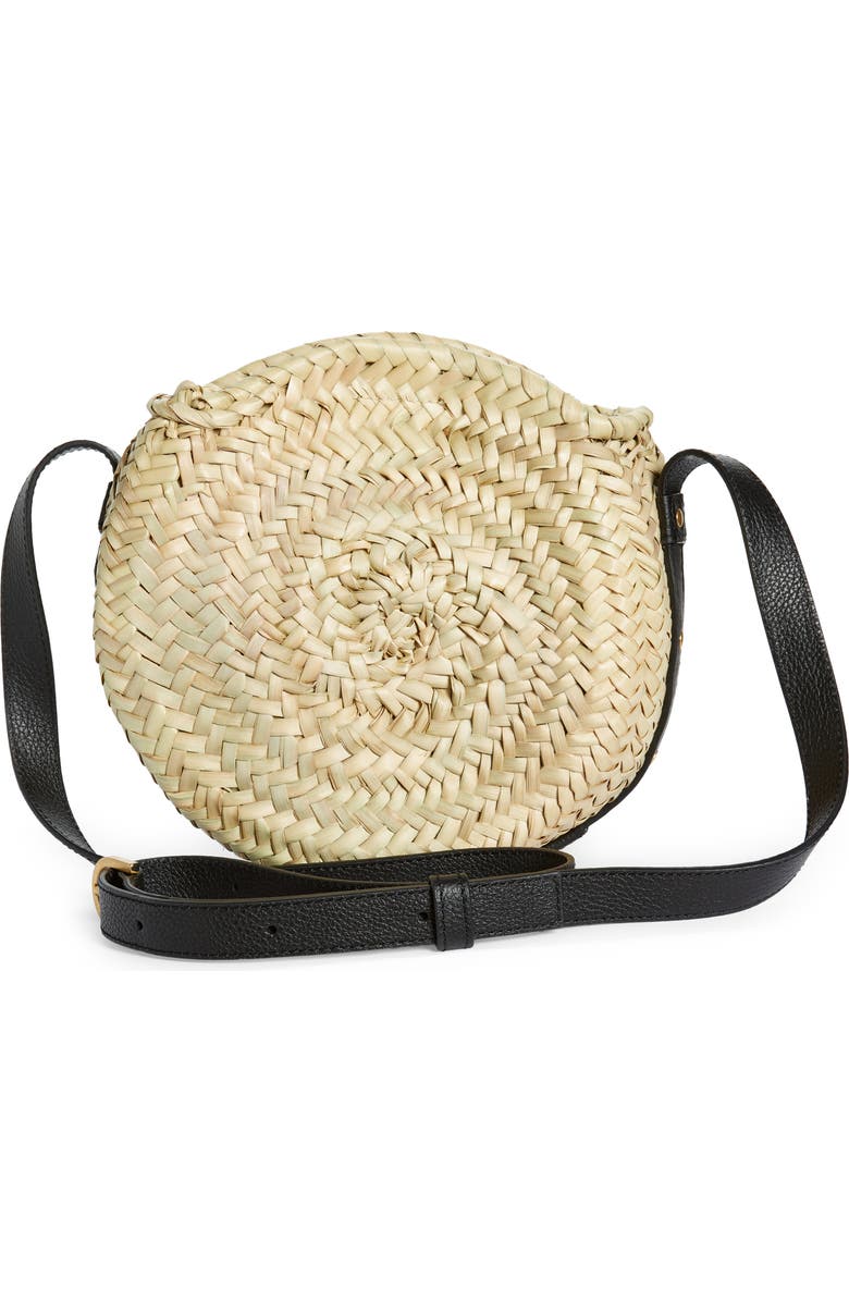 Chloé Marcie Woven Palm Round Crossbody Bag, Alternate, color,