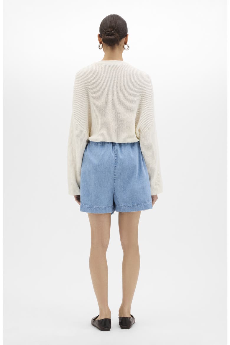 Draped Crew Knit, Alternate, color, Off White