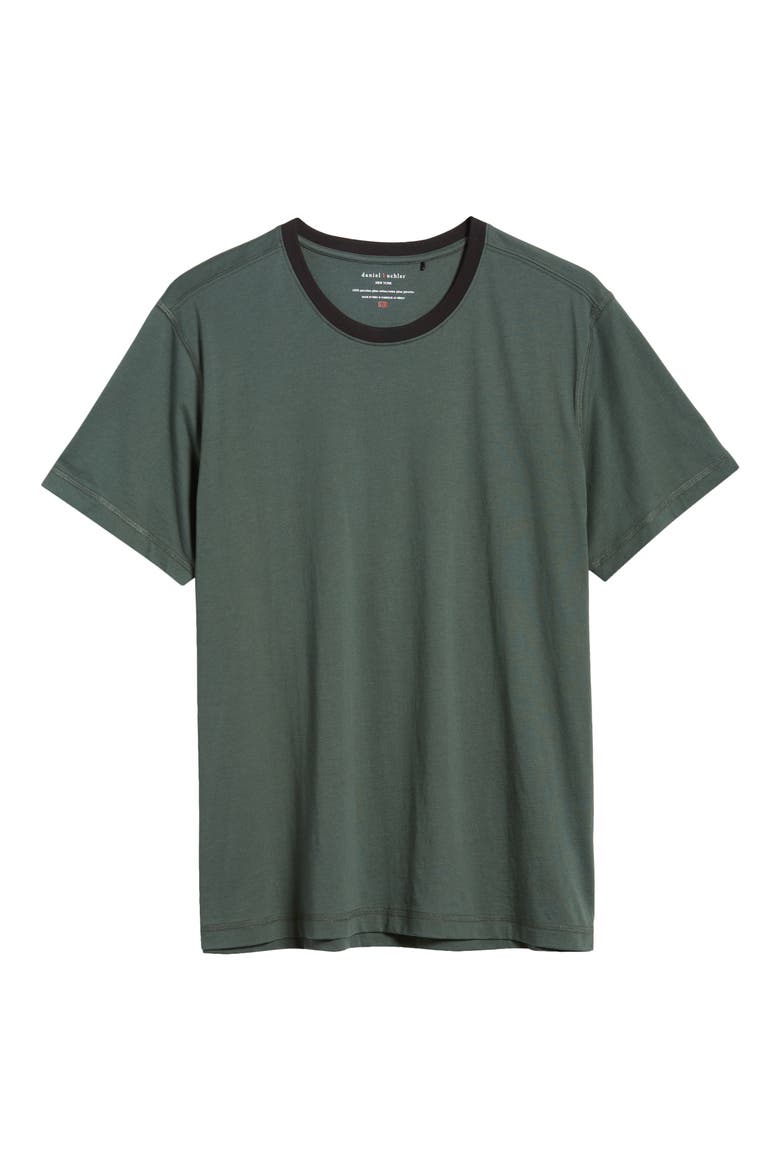 Peruvian Pima Cotton Crewneck T-Shirt, Alternate, color, DEEP FOREST