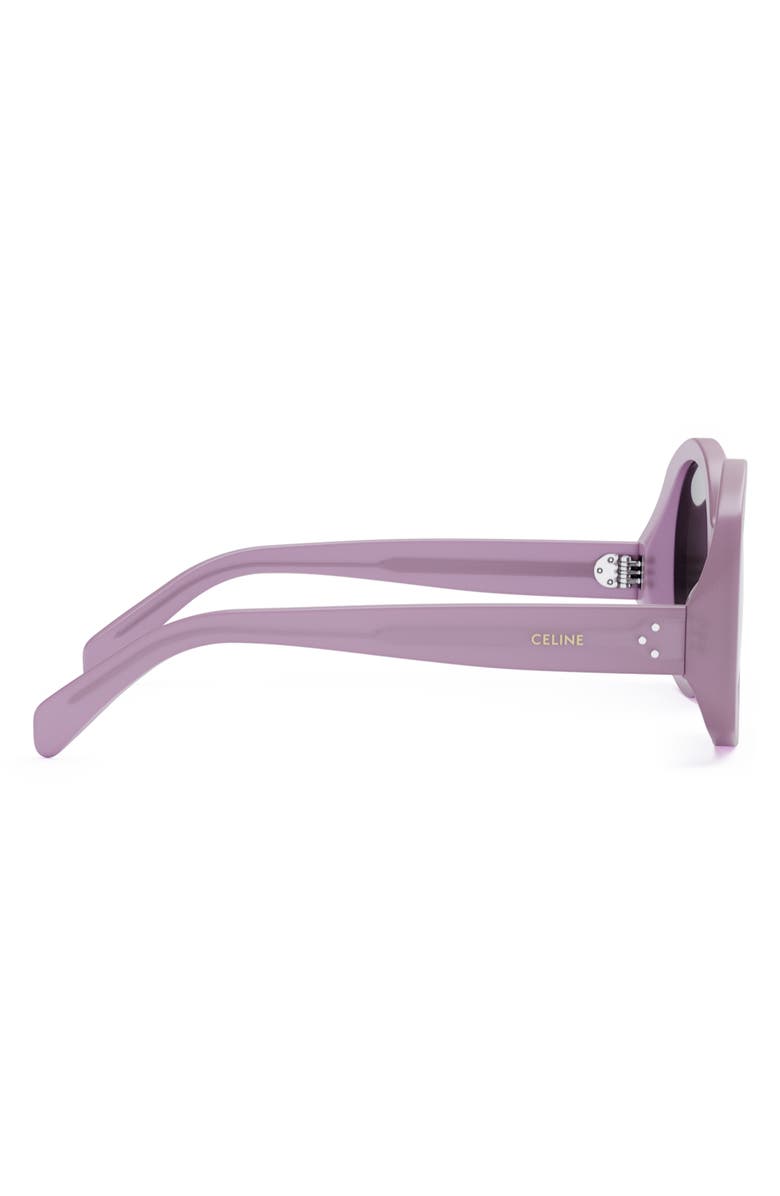 CELINE 53mm Gradient Round Sunglasses, Alternate, color, Shiny Lilac / Gradient Brown