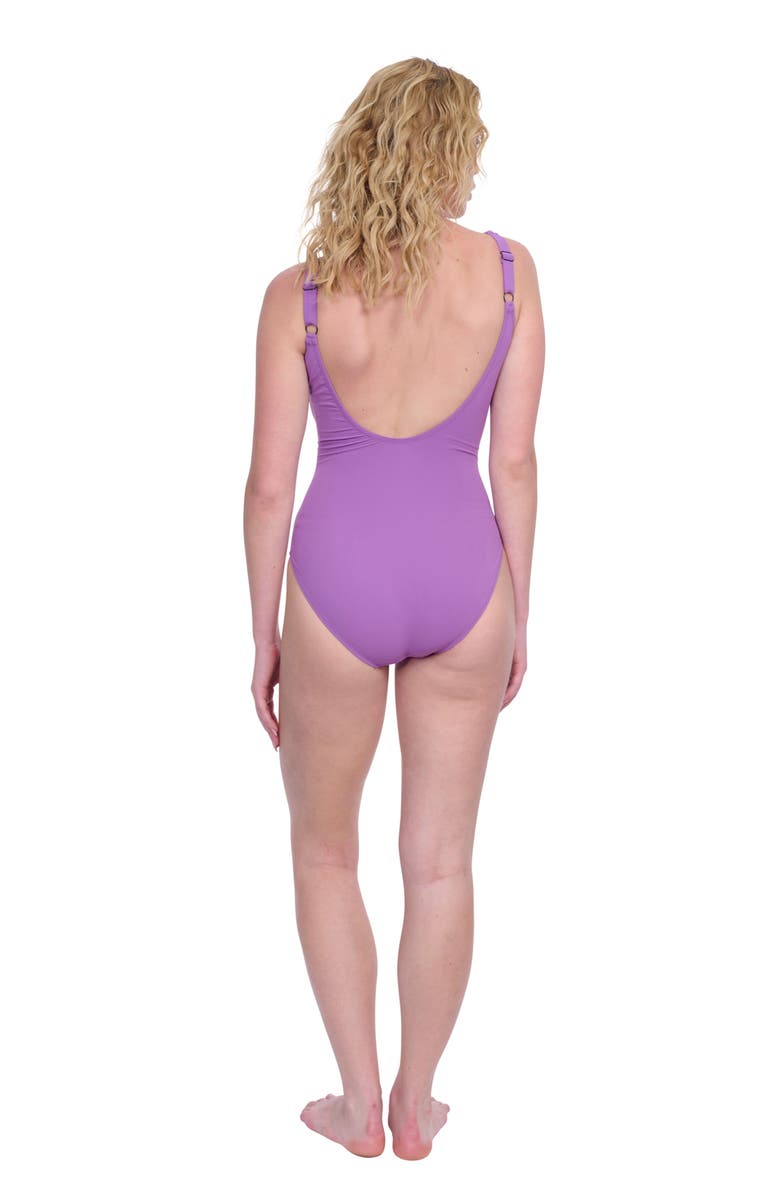 Gottex Devine Women’s V-Neck One Piece Bathing Suit with Soft Cups and Adjustable Straps Swim Essential, Alternate, color, 