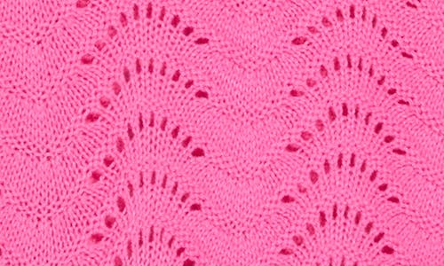 Nyc Knits By The Sweater Dept Pointelle Crop Pullover Sweater In Pink