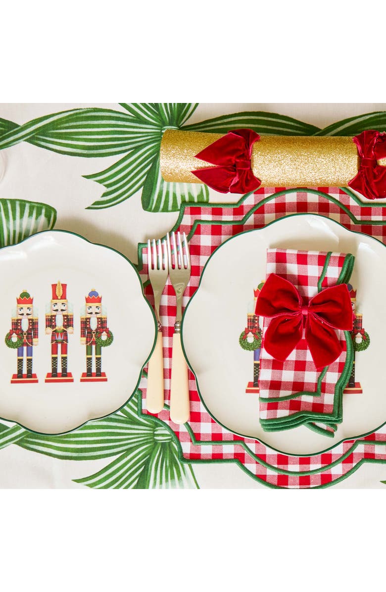 Mrs. Alice Felix Red & Green Gingham Placemats, Alternate, color, Red