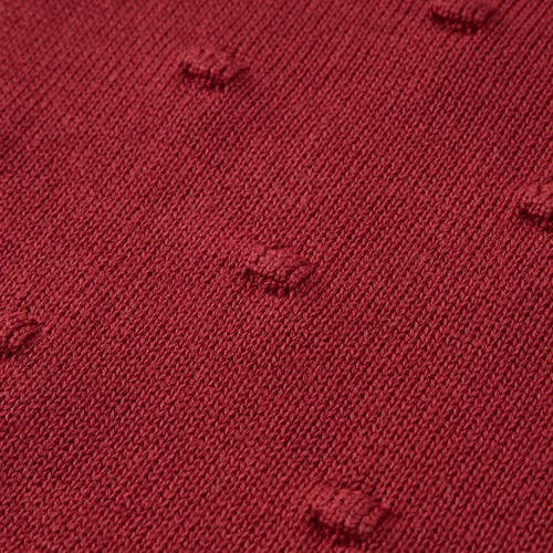 Milkbarn Knit Popcorn Sweater In Burgundy