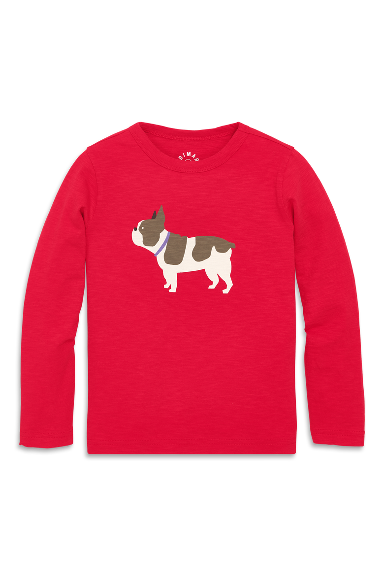 Long Sleeve Frenchie Tee, Main, color, Lollipop Frenchie