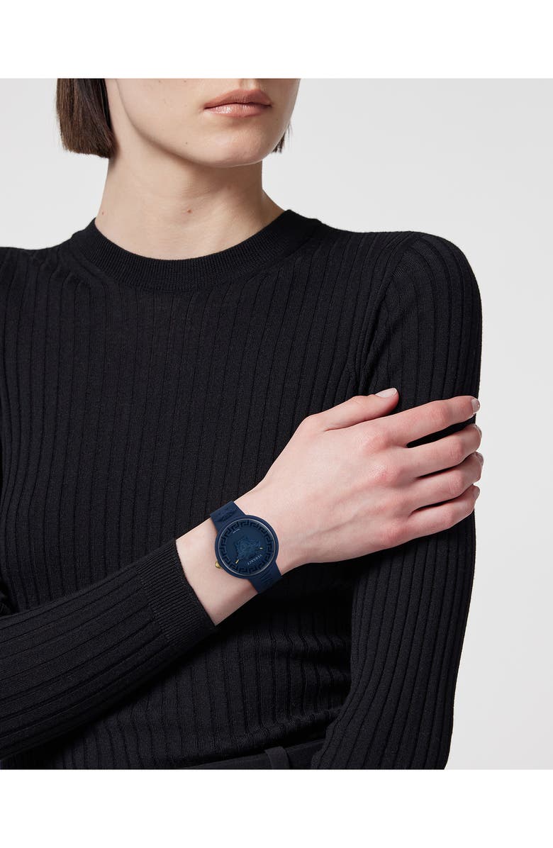 Versace Medusa Pop Silicone Watch, 39mm, Alternate, color, 