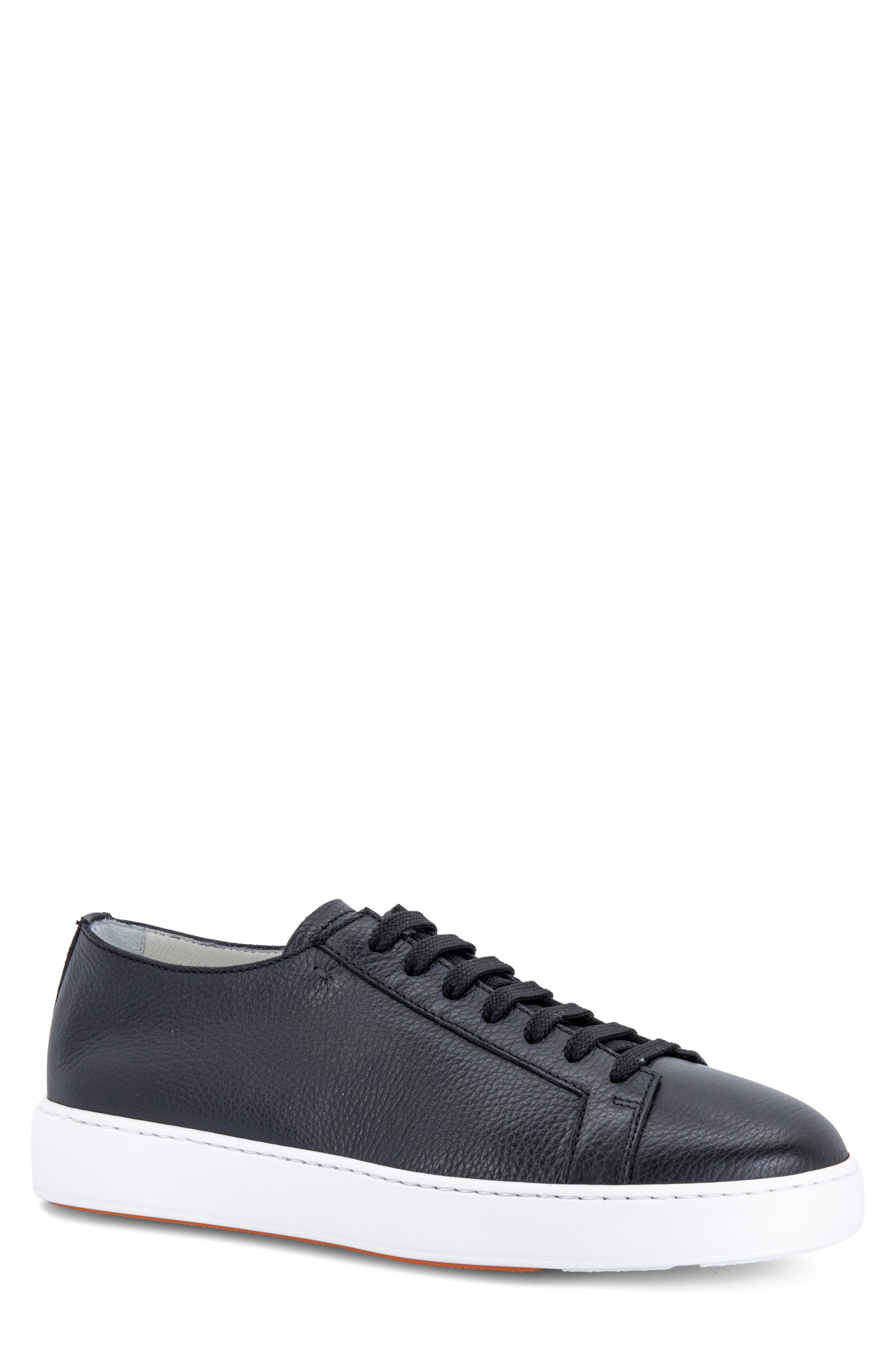 Santoni Biking Low Top Sneaker, Main, color, Black