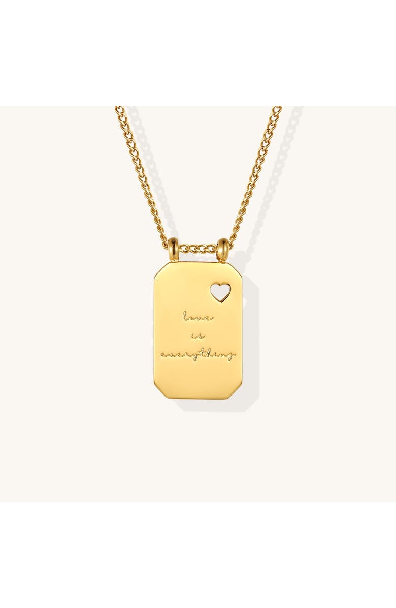 Mantra Love Is Everything - Necklace, Main, color, Yellow Gold