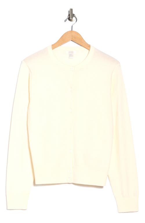 Nordstrom Rack Crewneck Button Front Cardigan In Neutral