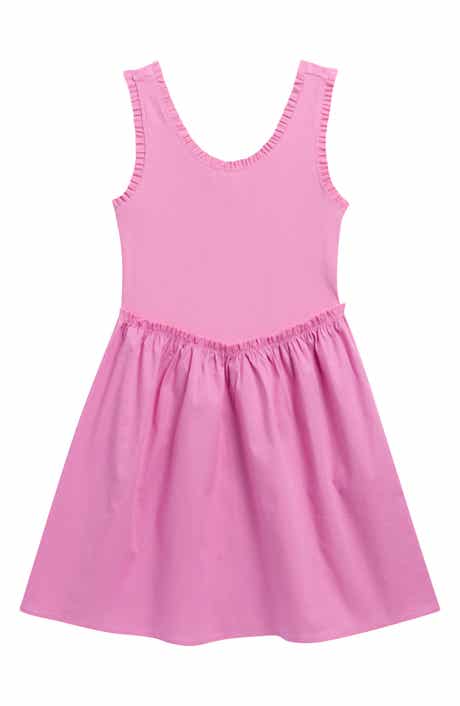 Kids' Ruffle Rib & Poplin Dress