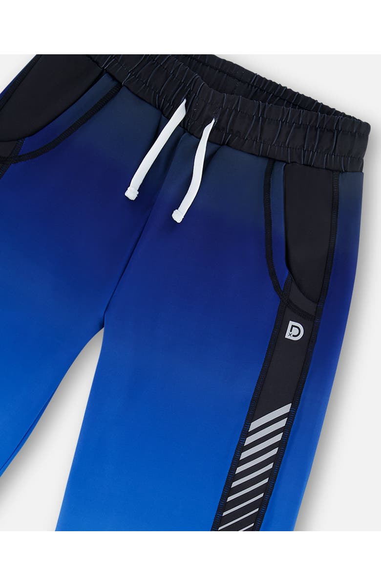 Deux par Deux Boy's Athletic Shorts Blue And Black, Alternate, color, Blue And Black