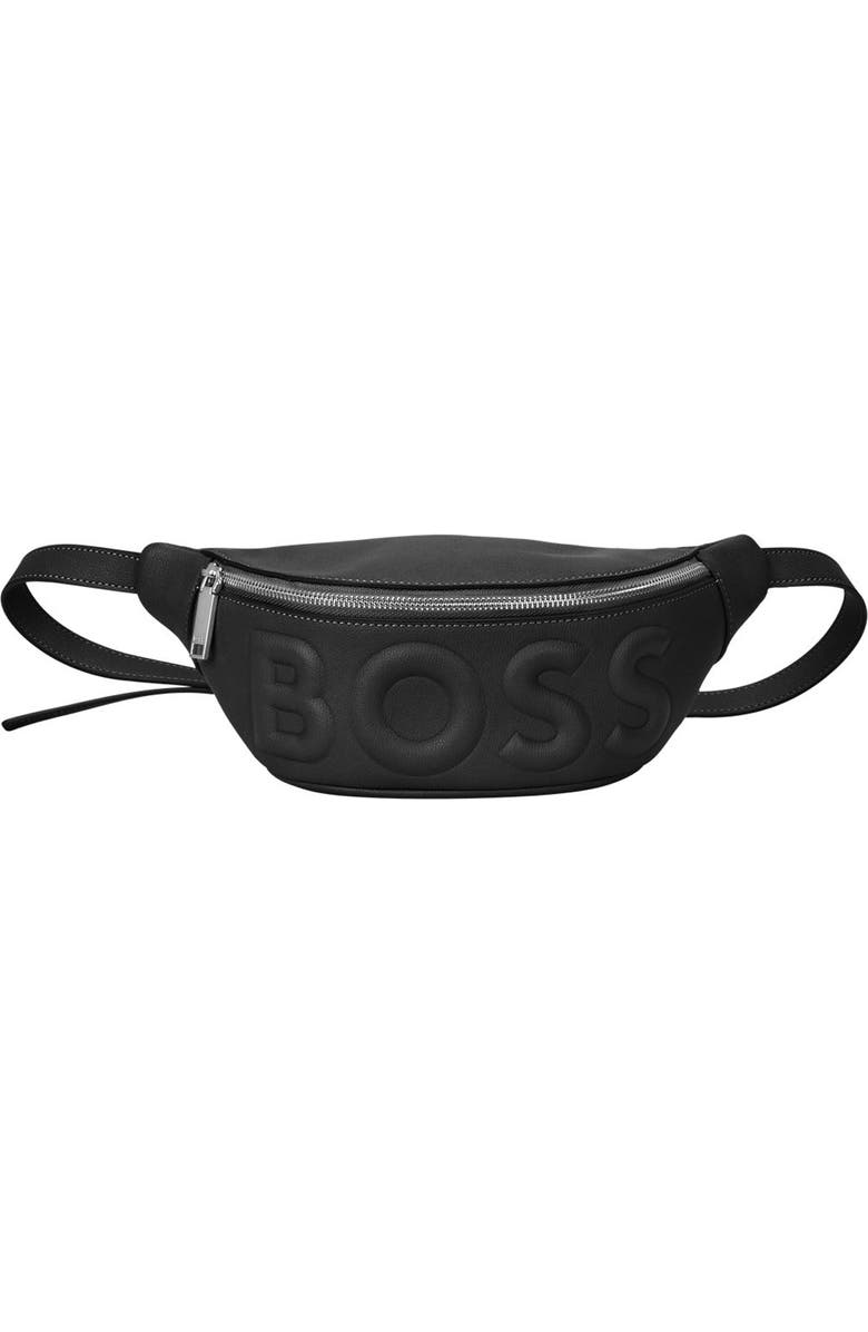 BOSS Olivia Faux Leather Belt Bag, Main, color,