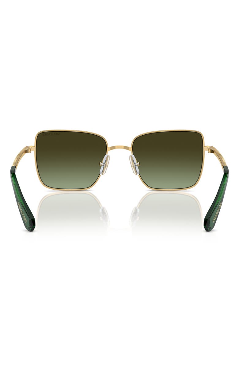 Swarovski 53mm Gradient Round Sunglasses, Alternate, color, Gold