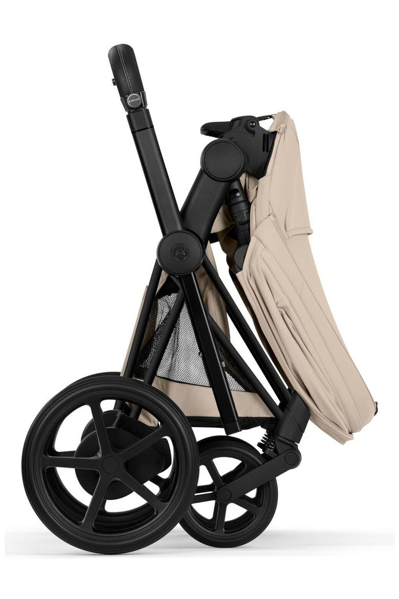 e-Priam Electronic Smart Stroller – Platinum Collection, Alternate, color, MATTE BLACK/ COZY BEIGE