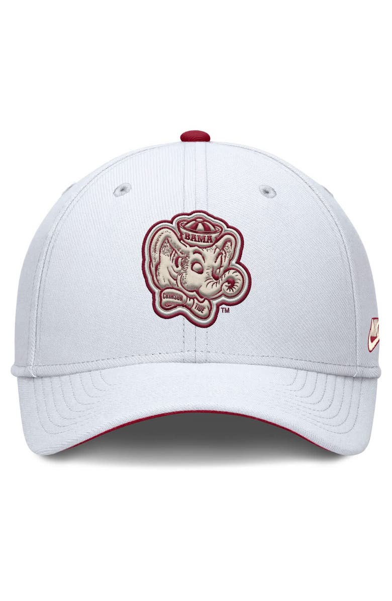 Nike Men's Nike White Alabama Crimson Tide Legacy Rise Performance Flex Hat, Alternate, color,