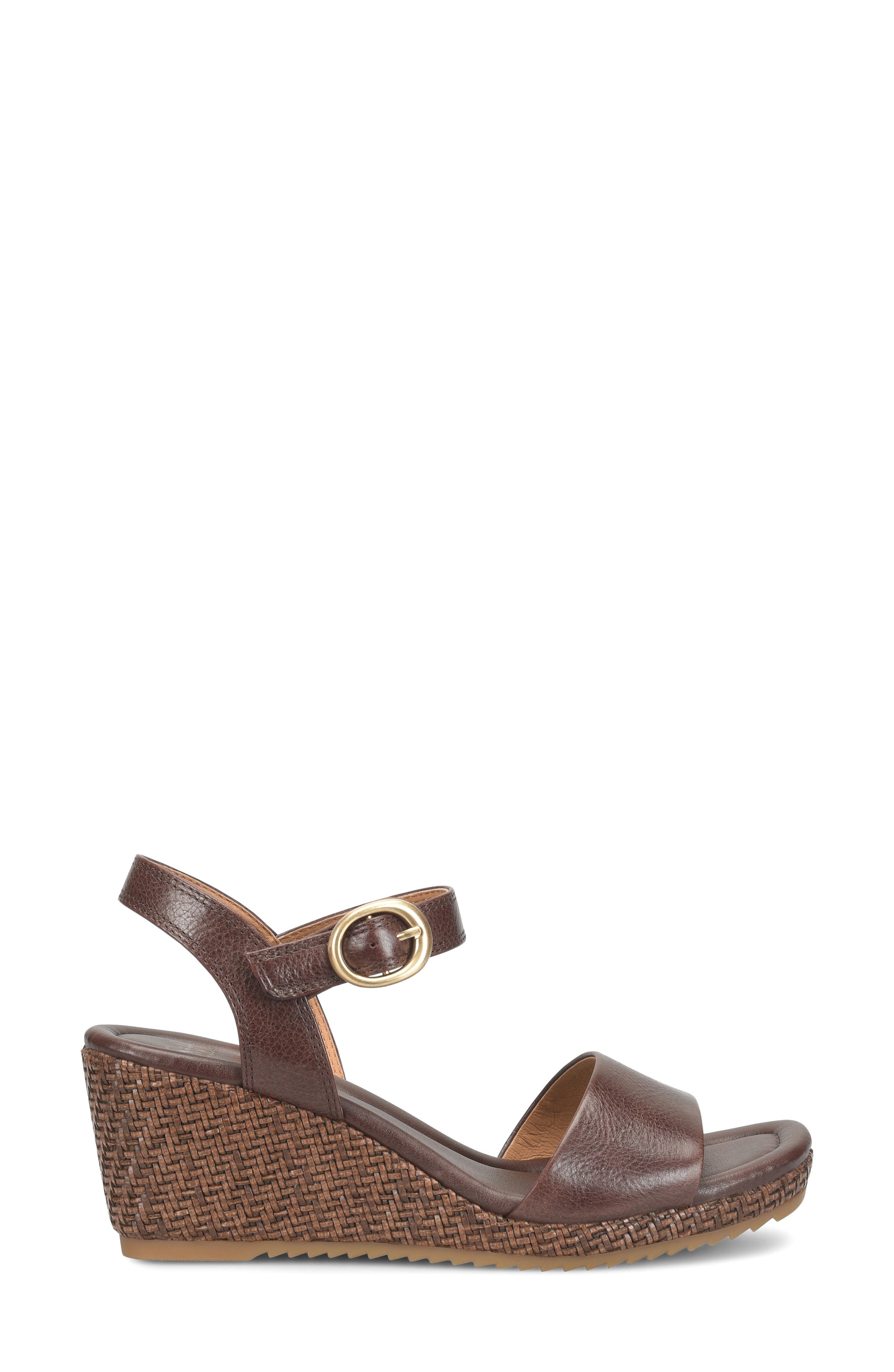 Söfft Inez Wedge Sandal, Alternate, color, Cocoa Brown