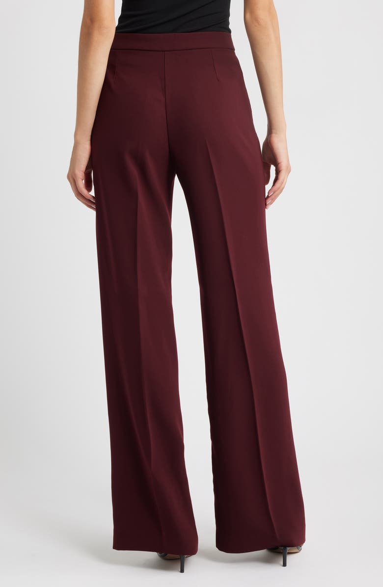 MANGO Iguana Straight Leg Pants, Alternate, color, Maroon