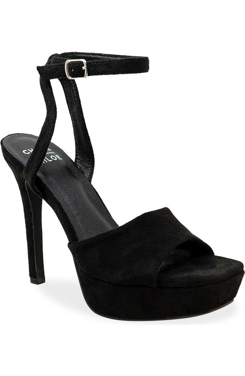CHASE AND CHLOE Ankle Strap Platform Pump, Main, color, Black