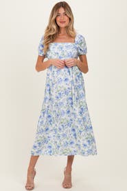 PinkBlush Floral Crisscross Back Midi Dress