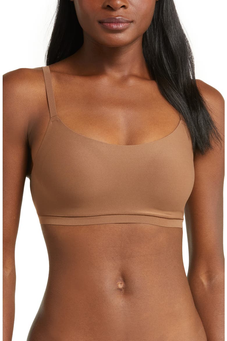Soft Stretch Scoop Padded Bralette, Main, color, COCOA