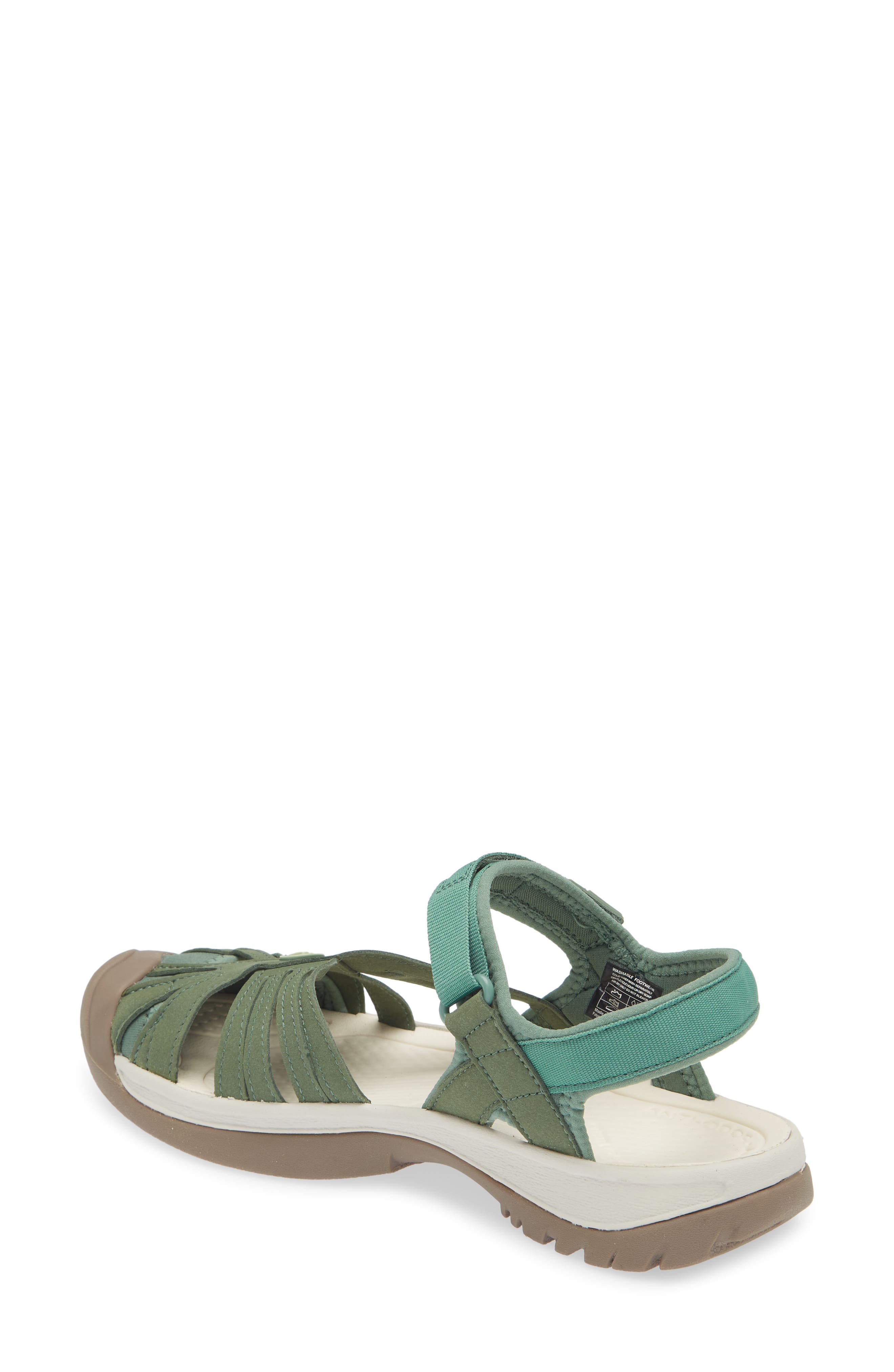 'Rose' Sandal, Alternate, color, DARK IVY/ BUTTERFLY