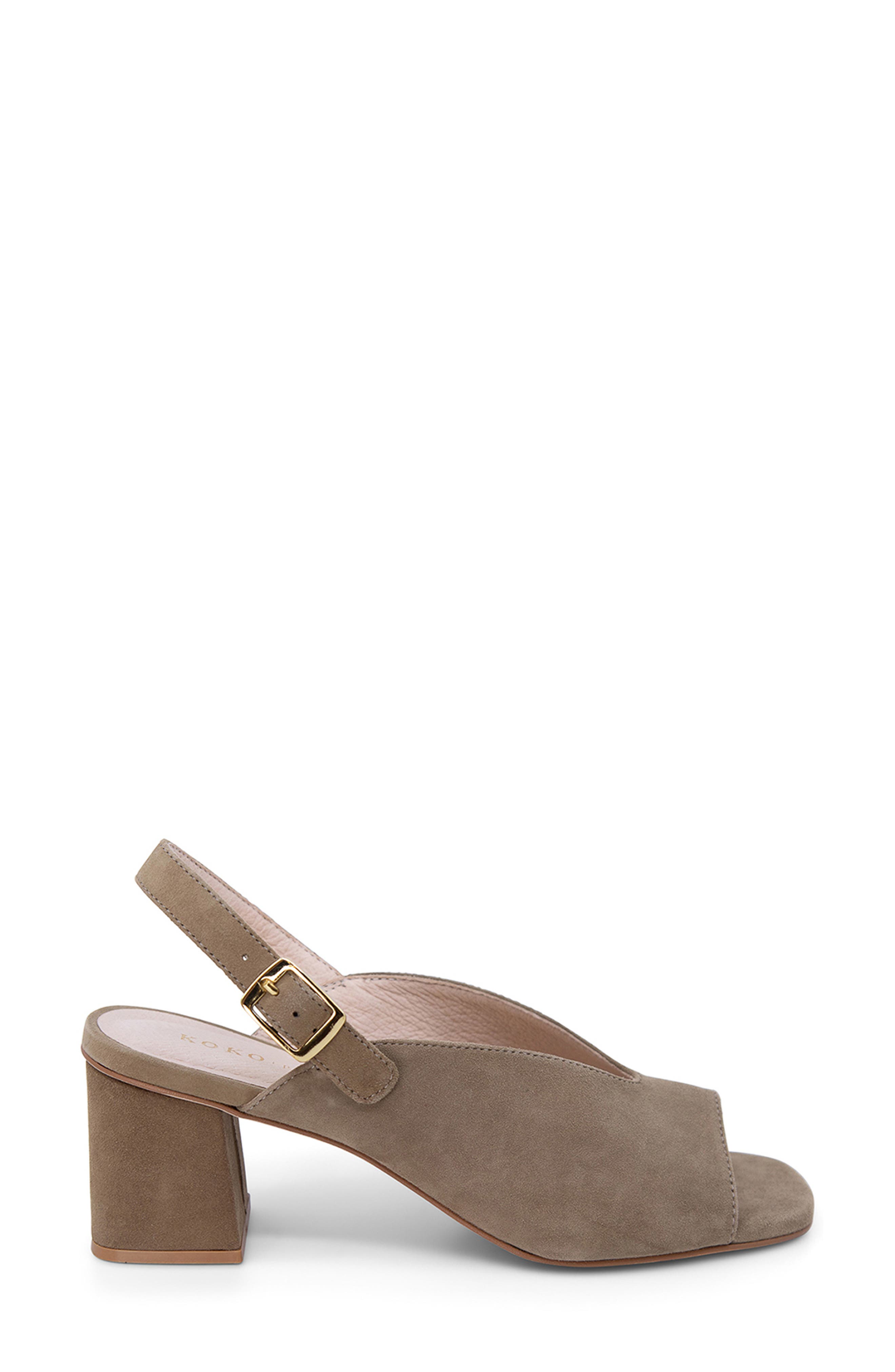 KOKO + PALENKI Polina Slingback Sandal, Alternate, color, Almond Suede