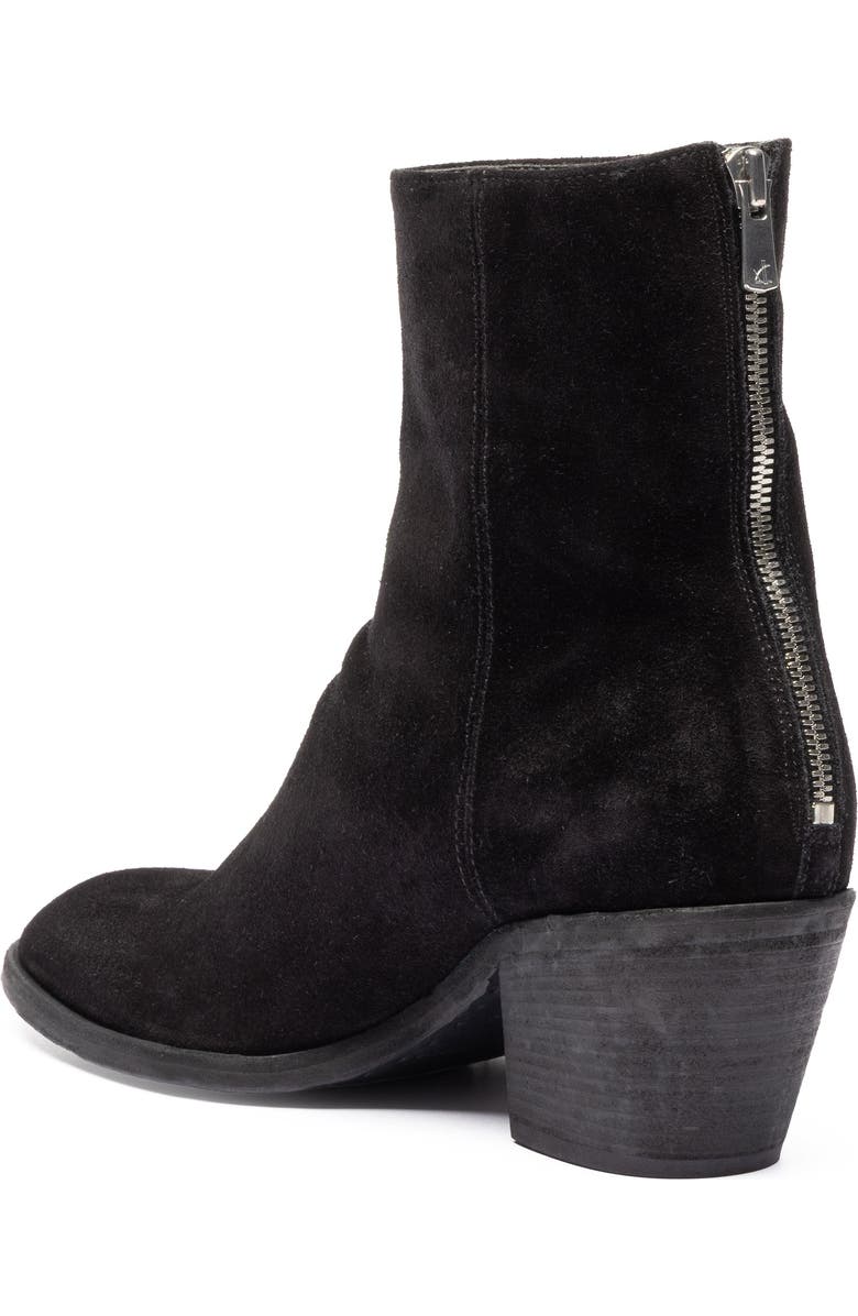 Officine Creative Sydne 010 Suede Pointed Toe Bootie, Alternate, color, Black