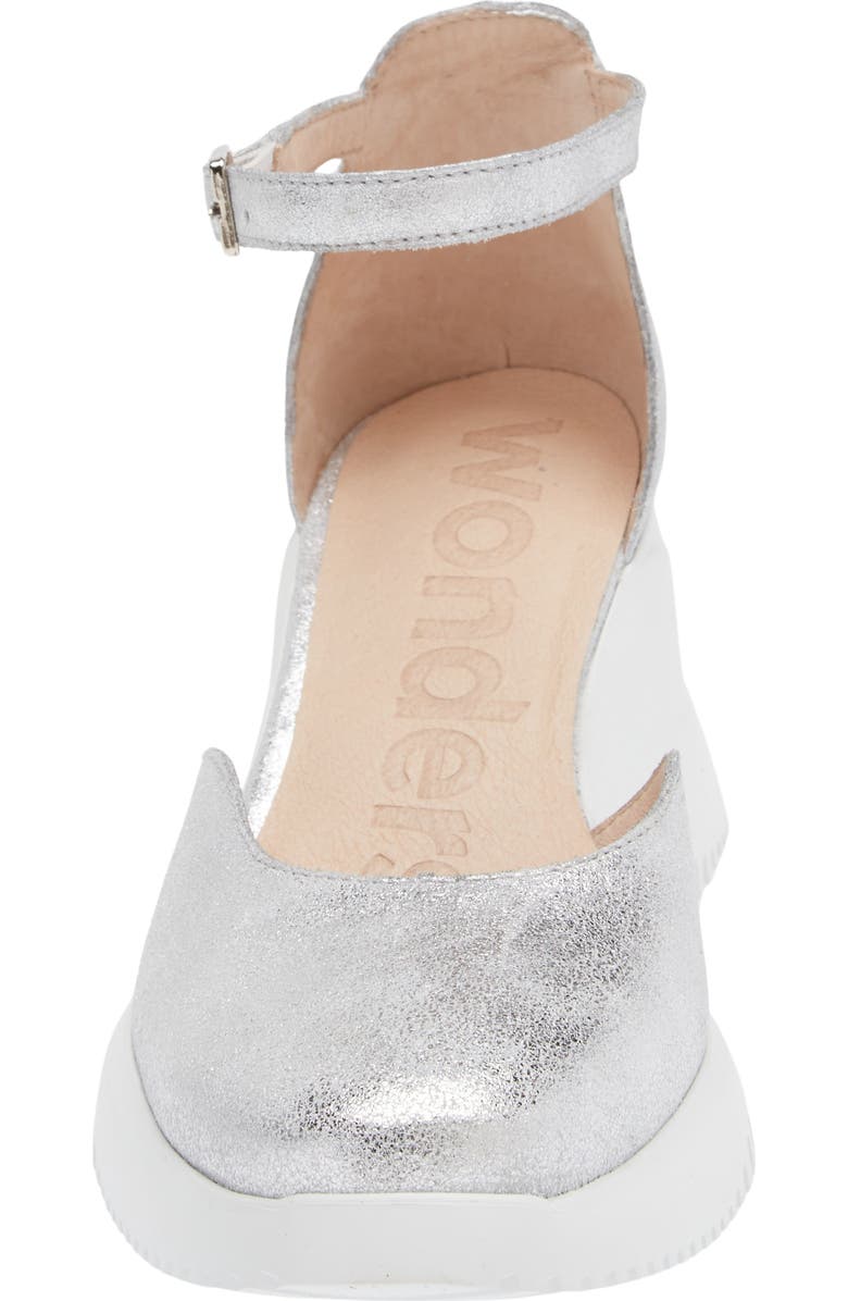 Wonders Metallic Wedge Sandal, Alternate, color,